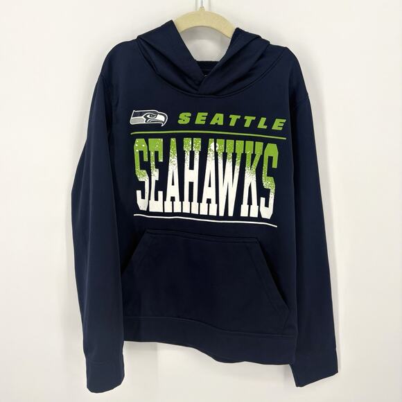 NFL Seattle Seahawks YOUTH S Long Sleeve Core Fleece Hoodie - Picture 1 of 5